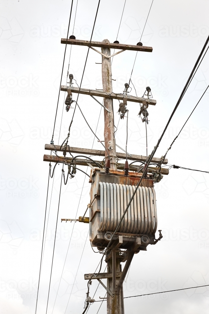 Power line infrastructure - Australian Stock Image