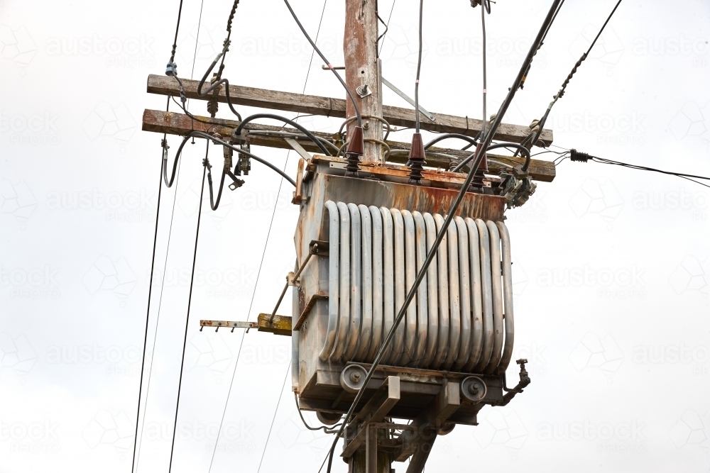 Power line infrastructure - Australian Stock Image