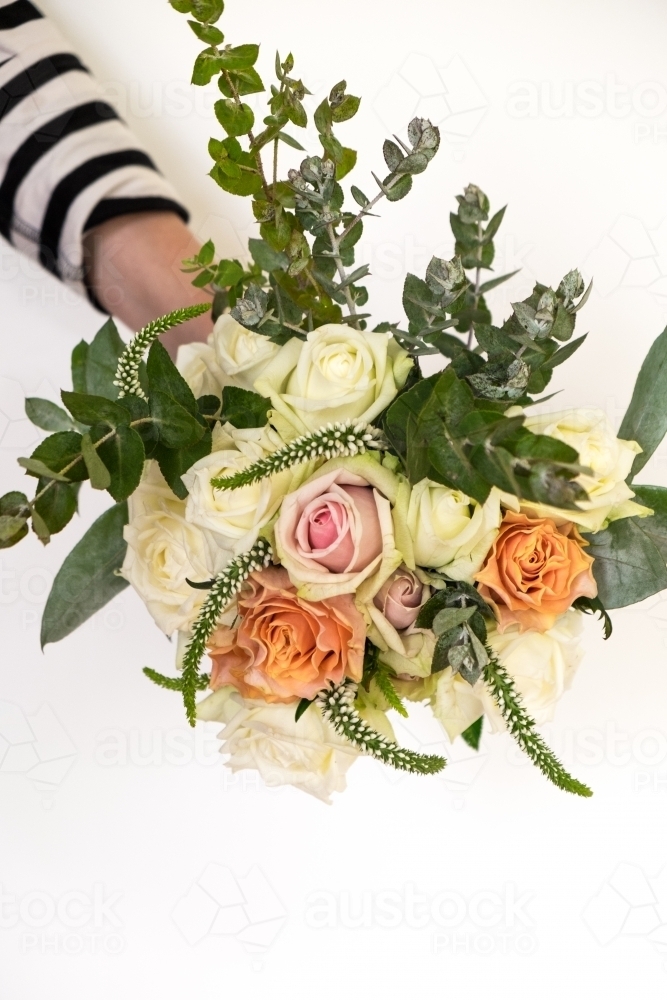 Pretty bunch of flowers and foliage - Australian Stock Image
