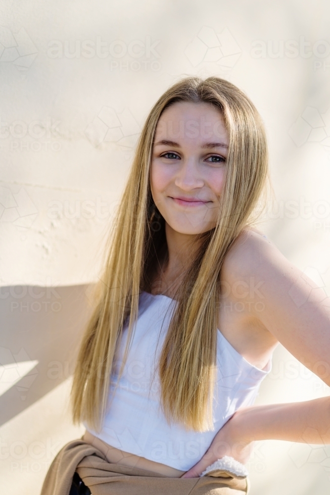 pretty teen portrait - Australian Stock Image