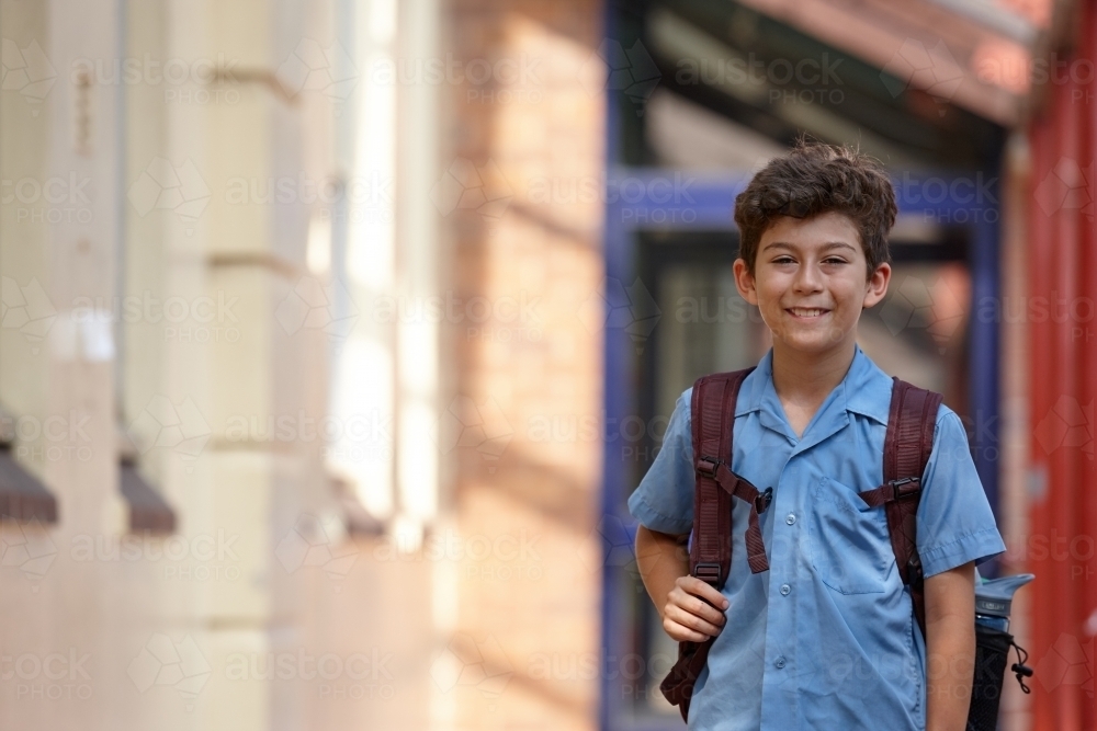 Primary school student at school - Australian Stock Image