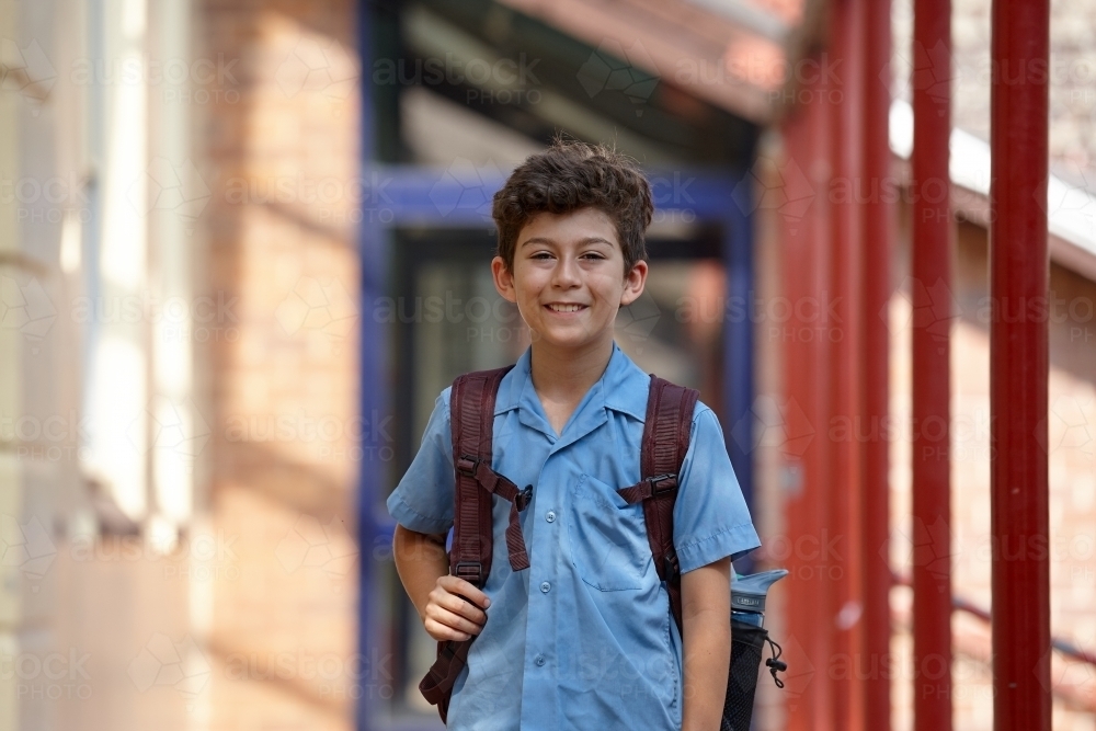 Primary school student at school - Australian Stock Image