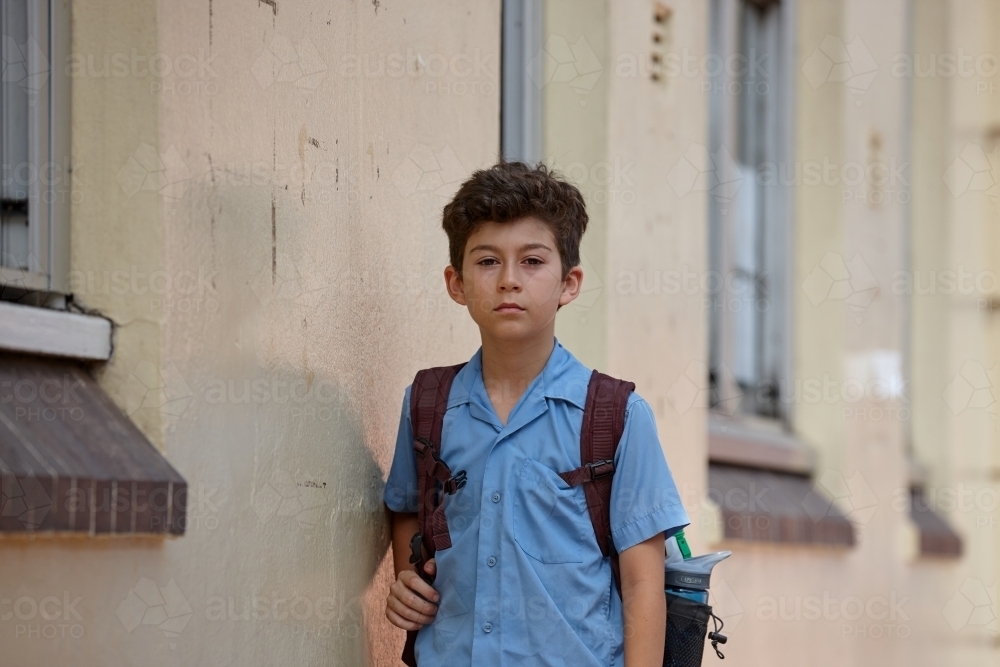 Primary school student at school - Australian Stock Image