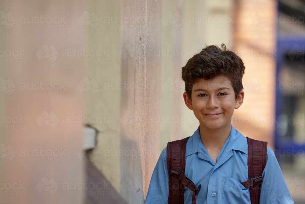 Primary school student at school - Australian Stock Image