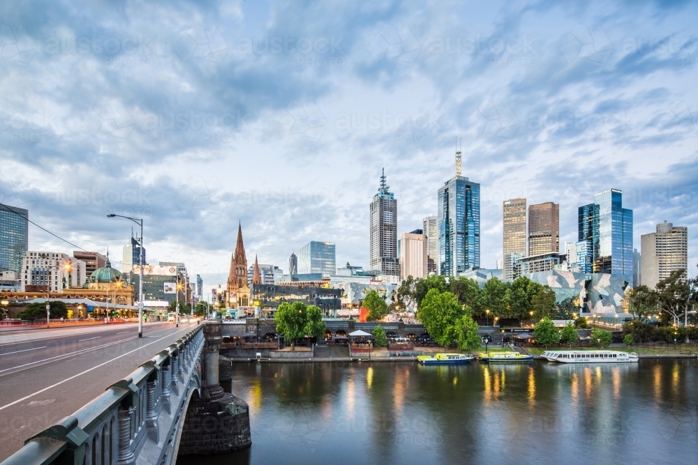 Princes Bridge Melbourne - Australian Stock Image