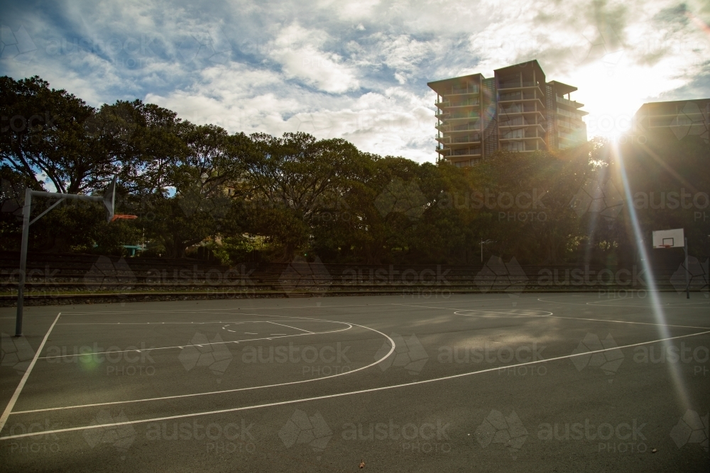 Public basketball court located at Settlement Cove Park, Redcliffe Australia - Australian Stock Image