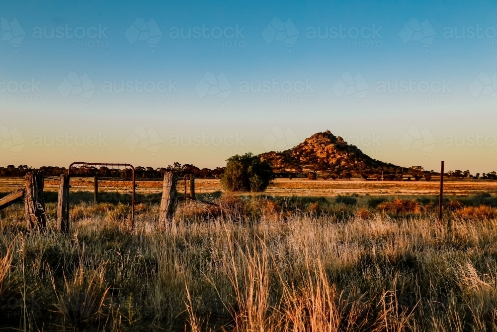 Pyramid Hill rock formation landmark in central Victoria, Australia. - Australian Stock Image