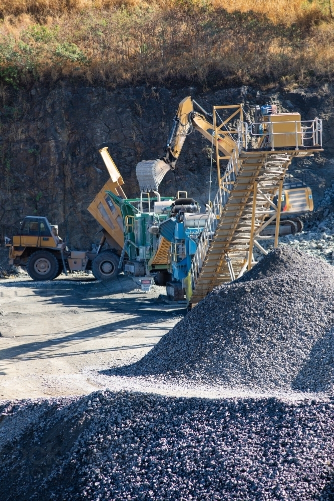 Quarry Operations - Australian Stock Image