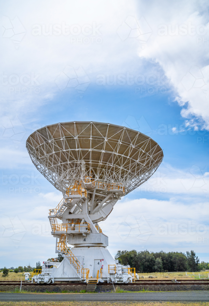 Radio telescope dishes at Narrabri in new south wales.  The Australian telescope compact array. - Australian Stock Image
