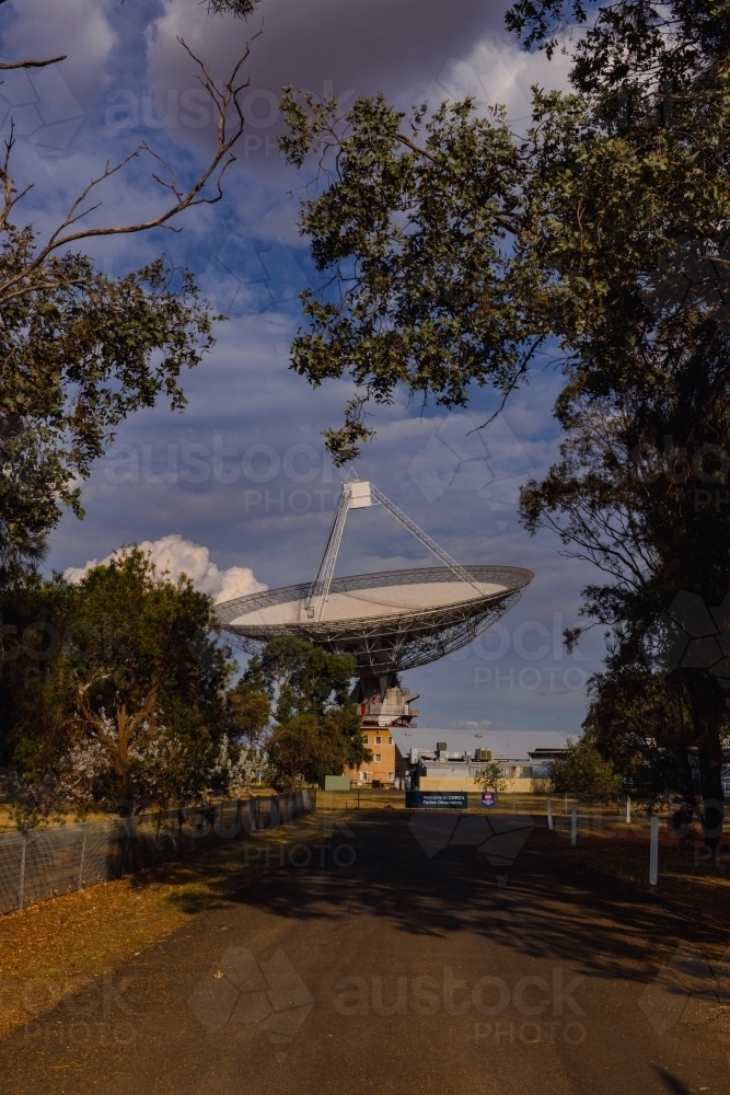 Radio telescope satellite dish located at Parkes NSW - Australian Stock Image