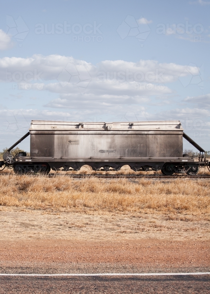 Railway carriage on remote railway - Australian Stock Image