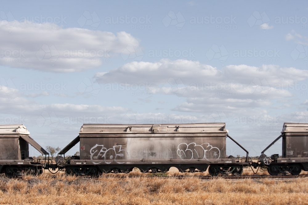 Railway carriage on remote railway line - Australian Stock Image