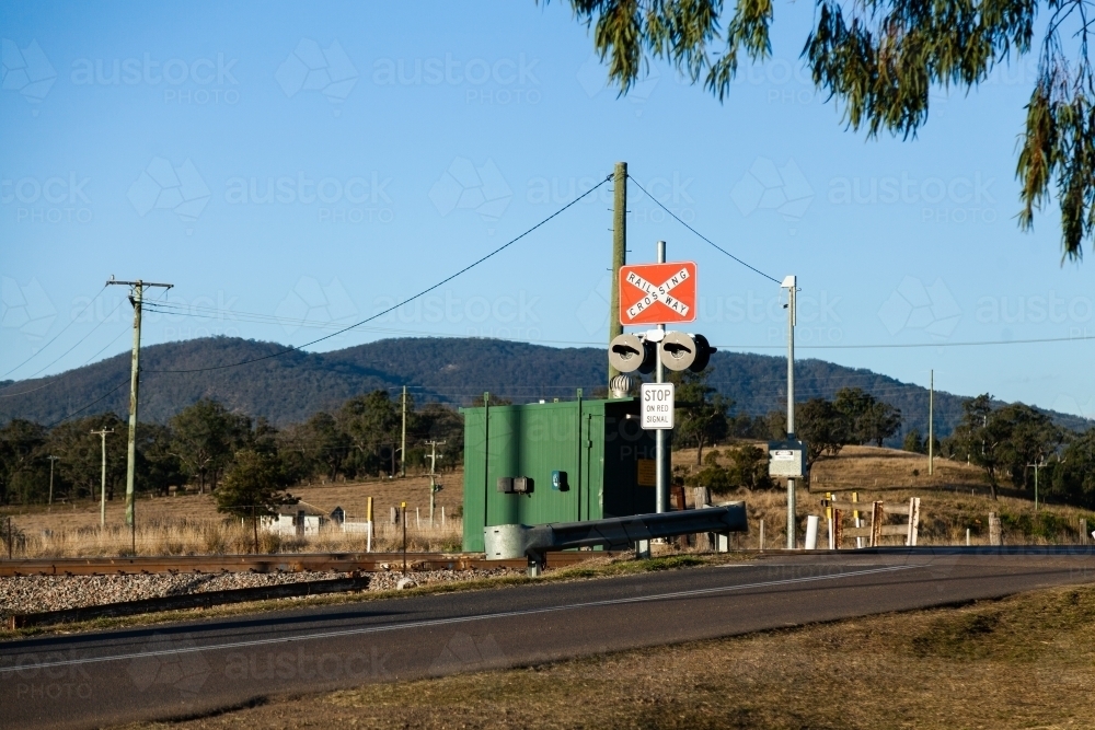 Railway crossing - Australian Stock Image