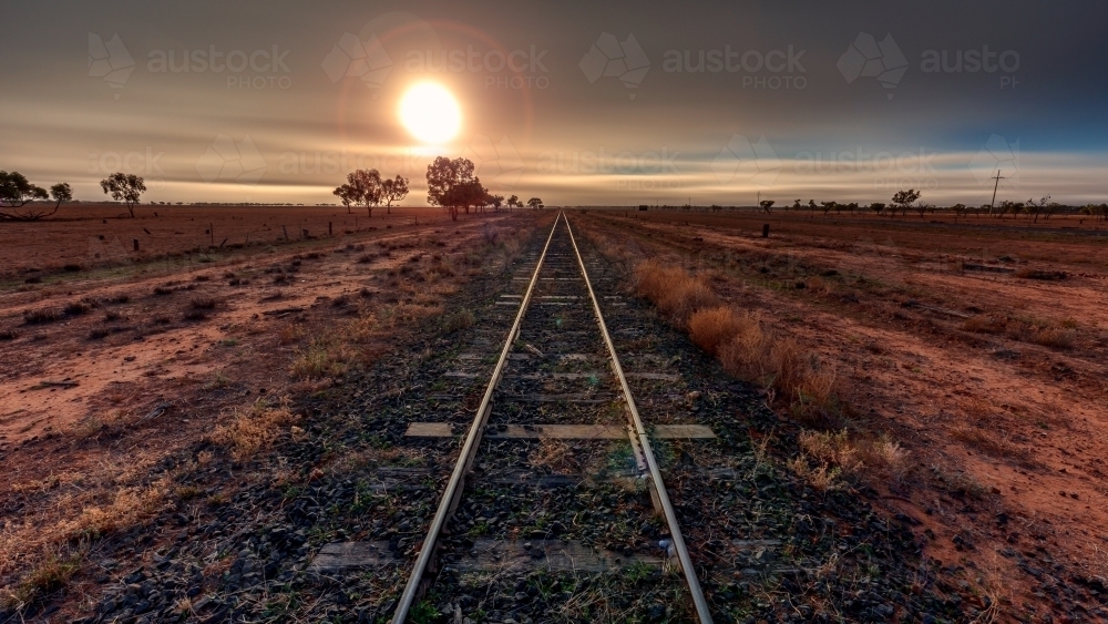 Railway Line - Australian Stock Image