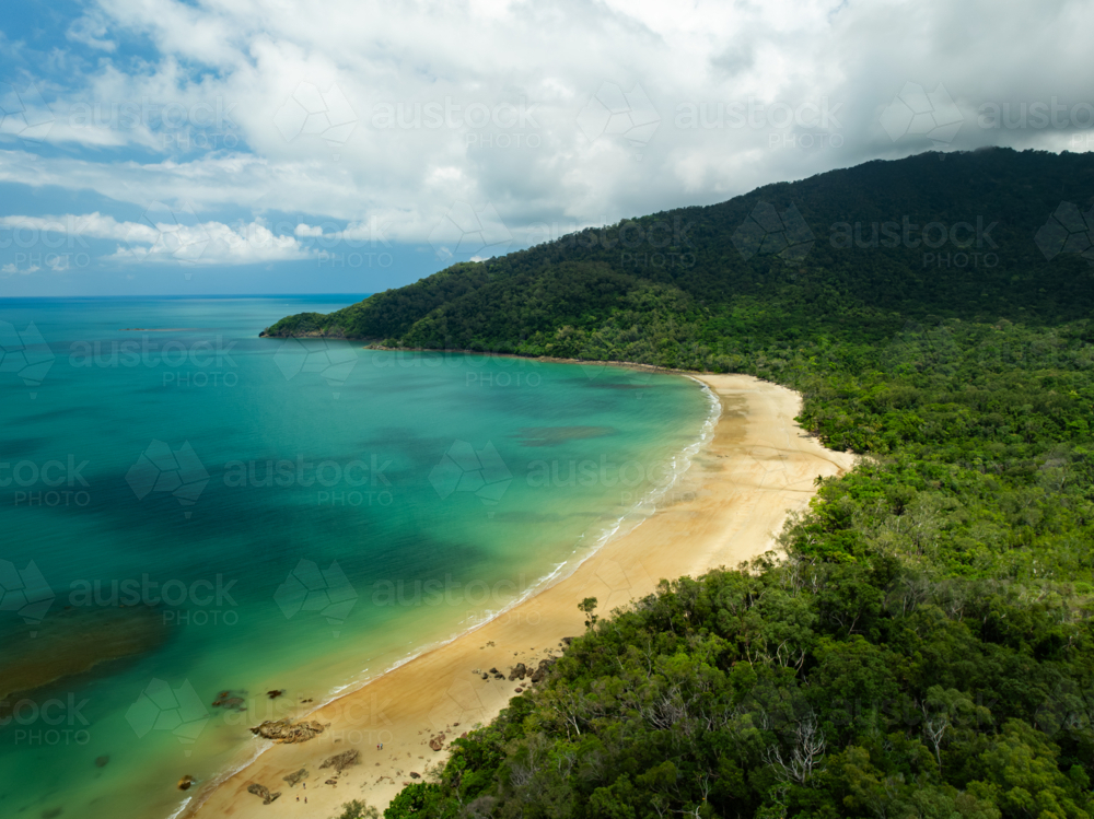 Rainforest and secluded beach landscape - Australian Stock Image
