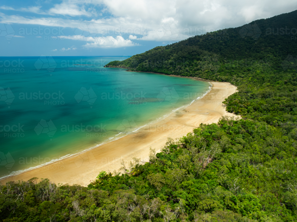 Rainforest and secluded beach landscape - Australian Stock Image