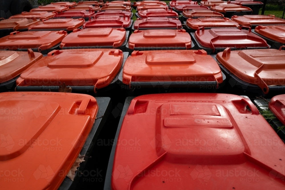 Image of Red bins Austockphoto