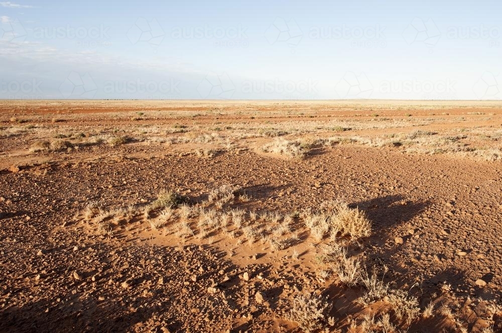 Red centre outback landscape in the afternoon - Australian Stock Image