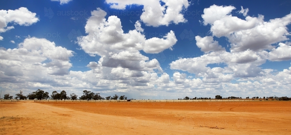 Red dirt, blue sky - Australian Stock Image
