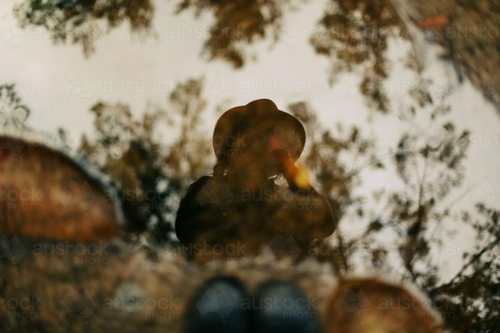 Reflection in puddle - Australian Stock Image