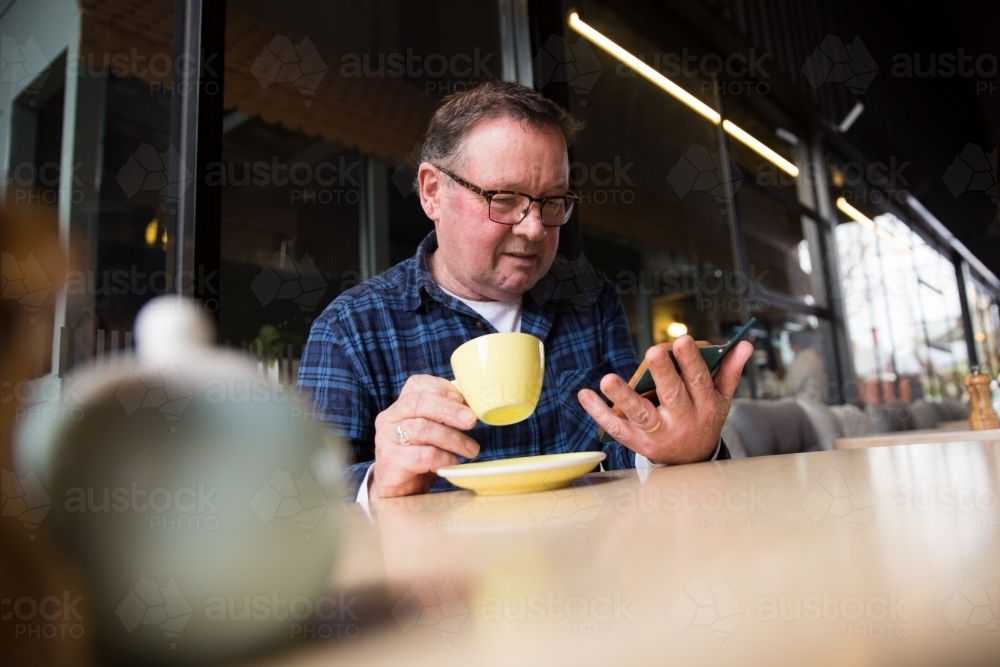 Relaxing Morning at the Cafe - Australian Stock Image