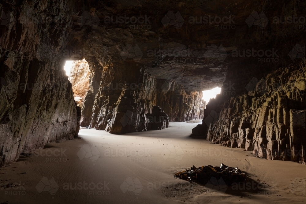 Remarkable Cave - Tasman National Park - Tasmania - Australian Stock Image