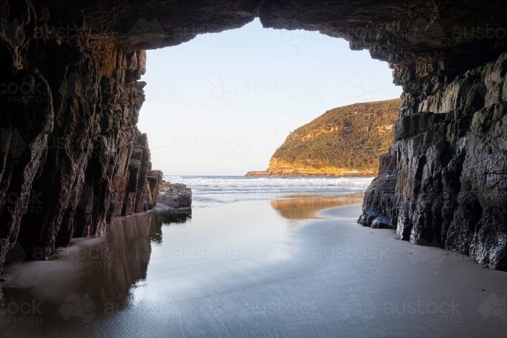 Remarkable Cave - Tasman National Park - Tasmania - Australian Stock Image