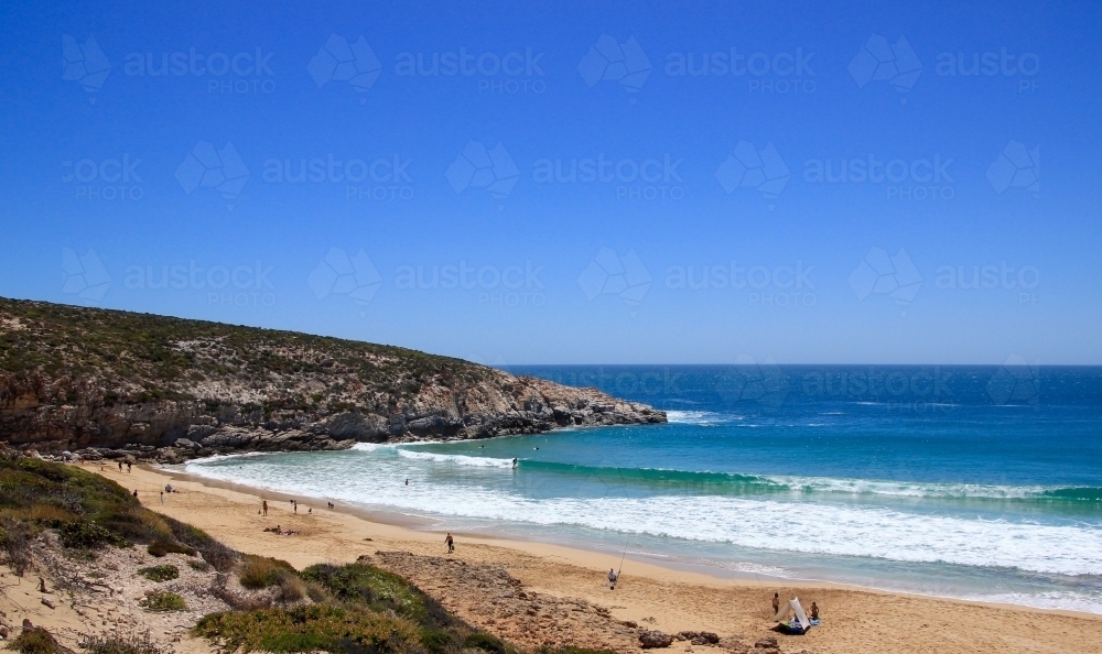 Remote beach at summertime - Australian Stock Image
