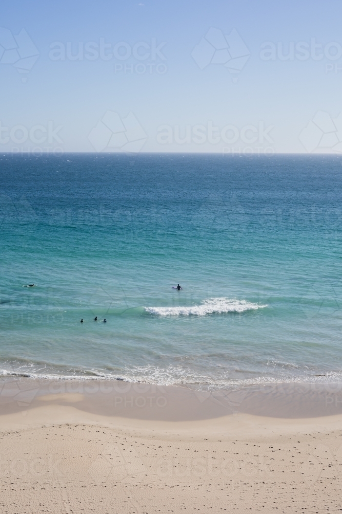 Remote beach swimmers - Australian Stock Image