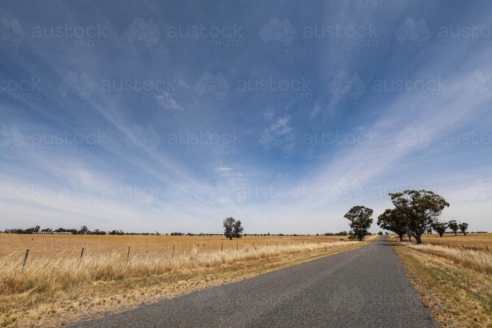 Remote country road in rural Victoria - Australian Stock Image