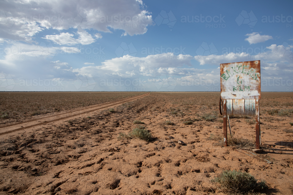 Remote mailbox on a dirt road - Australian Stock Image