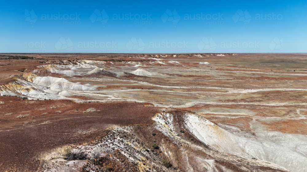 Remote Painted Desert Hills - Australian Stock Image