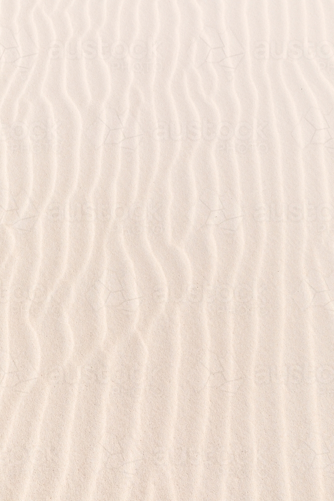 ripples in white sand - Australian Stock Image