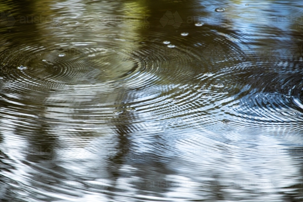 ripples on surface of water - Australian Stock Image