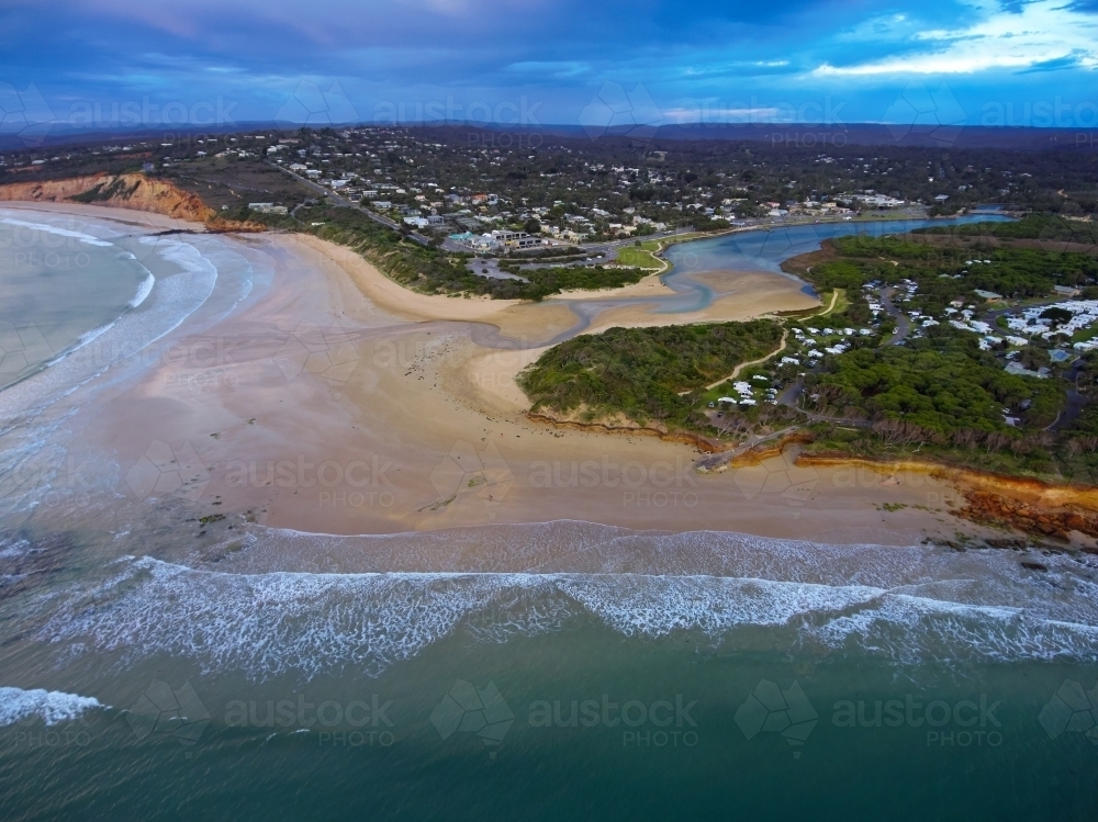 River Mouth at Anglesea - Australian Stock Image