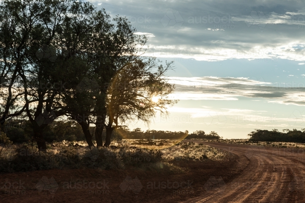 Road in Australian outback - Australian Stock Image