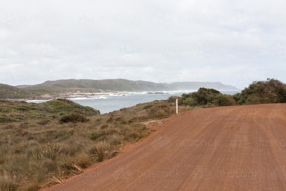 road leading to waterfall beach, william bay national park. western australia - Australian Stock Image