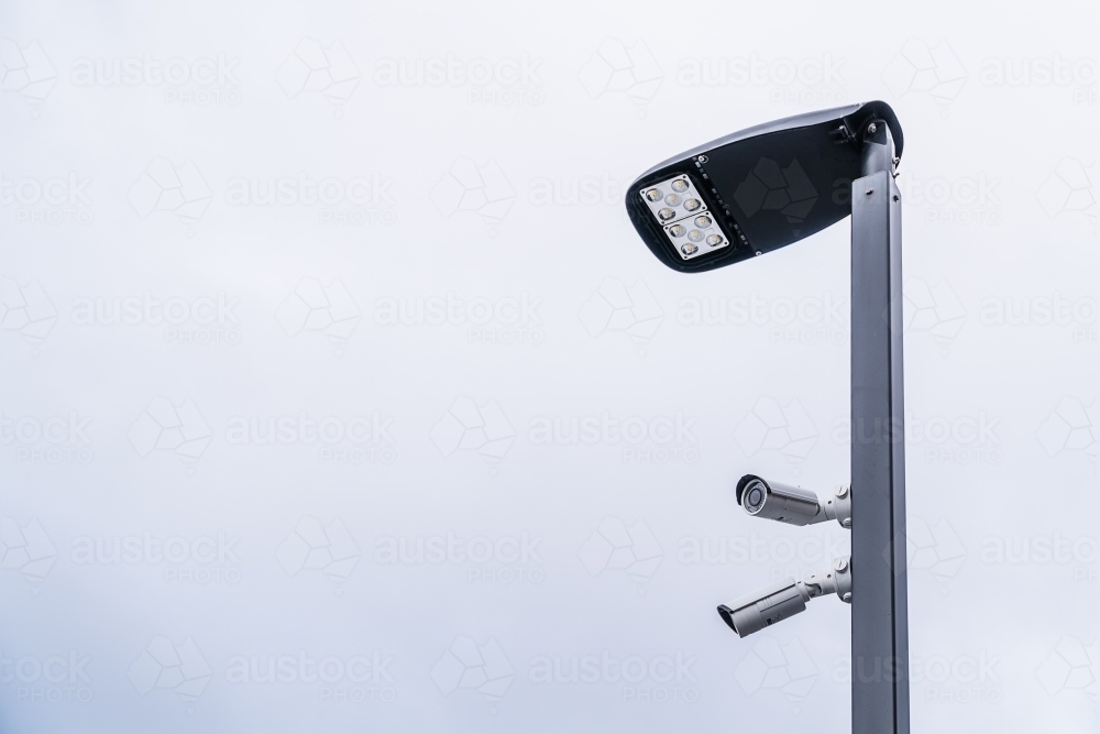 Road safety CCTV cameras in Melbourne, Australia. - Australian Stock Image