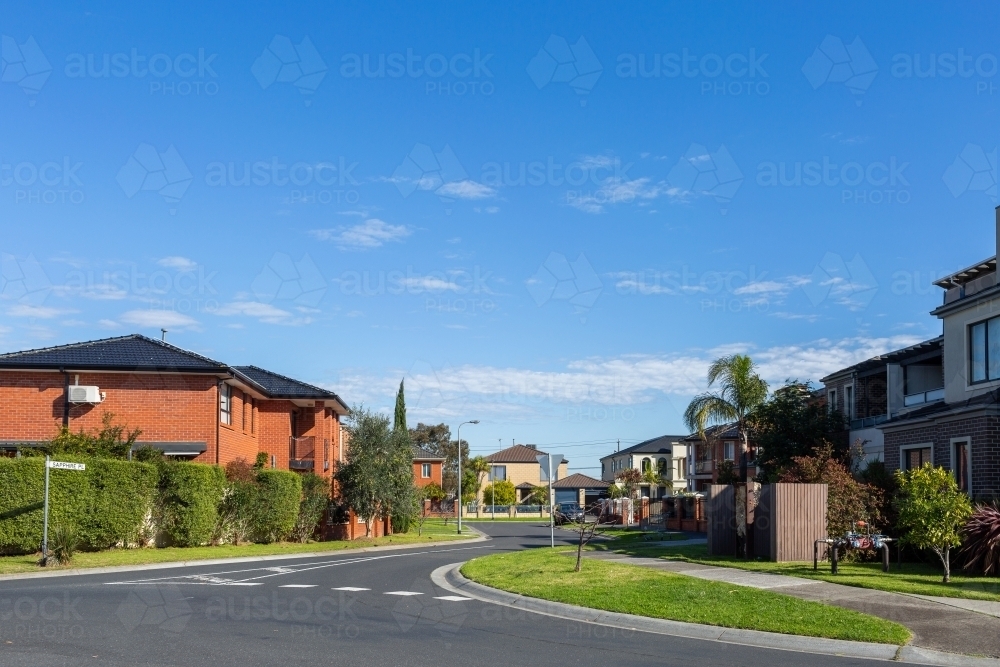 Spring Vale Buildings Image of Road through brick buildings in housing area in outer city ...