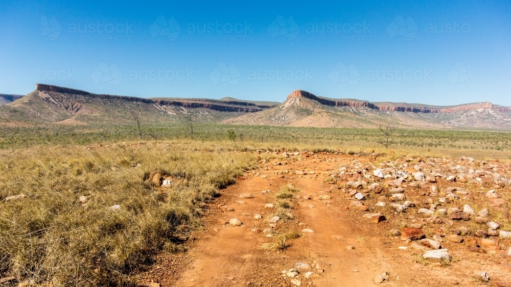 rough Road to Cockburn Ranges - Australian Stock Image