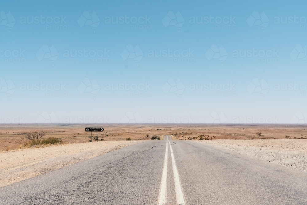 Roads out of Silverton, NSW - Australian Stock Image