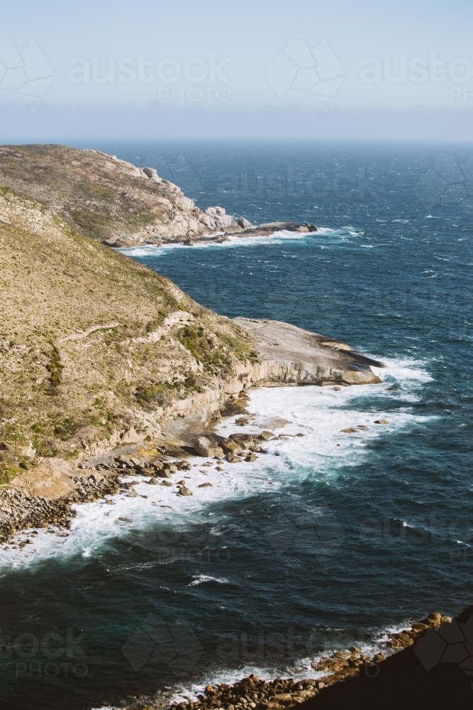 Rock formation next to ocean - Australian Stock Image