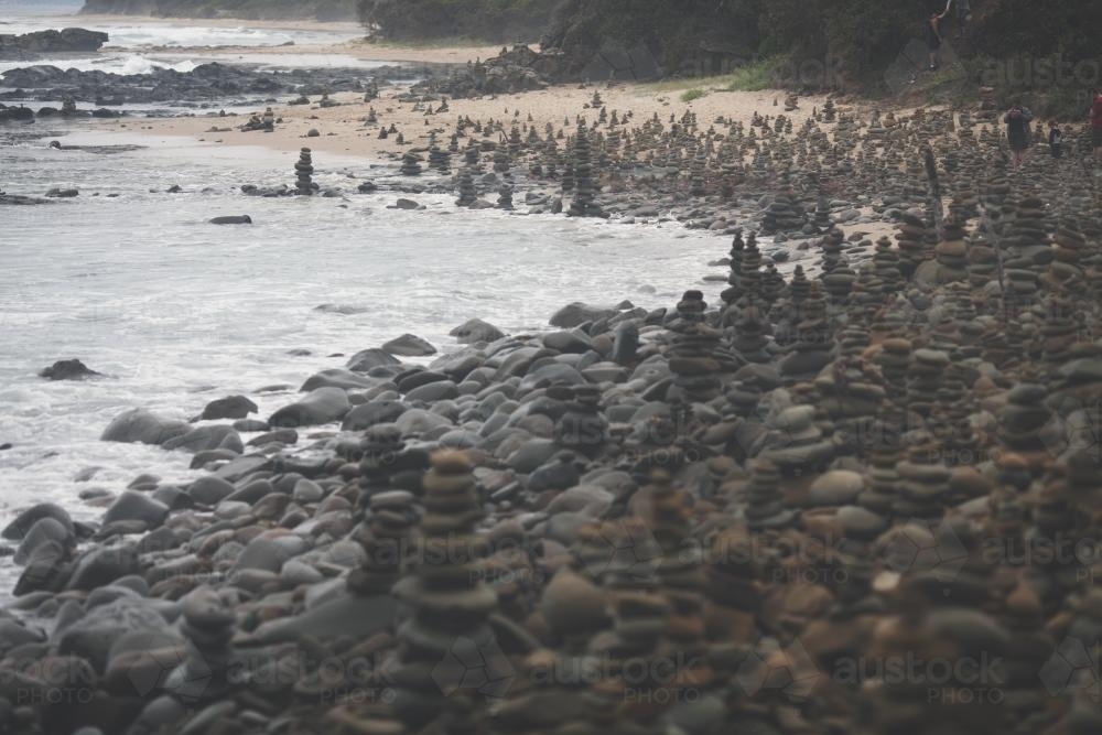 Rock formations along Cairn Beach - Australian Stock Image