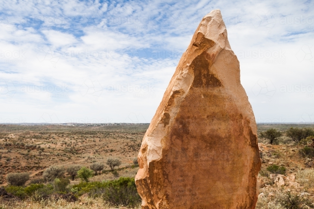 Rock over hill - Australian Stock Image
