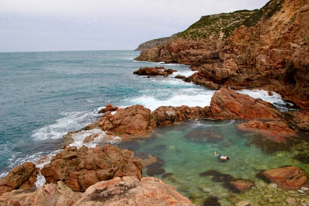 Rock Pools by the Ocean - Australian Stock Image