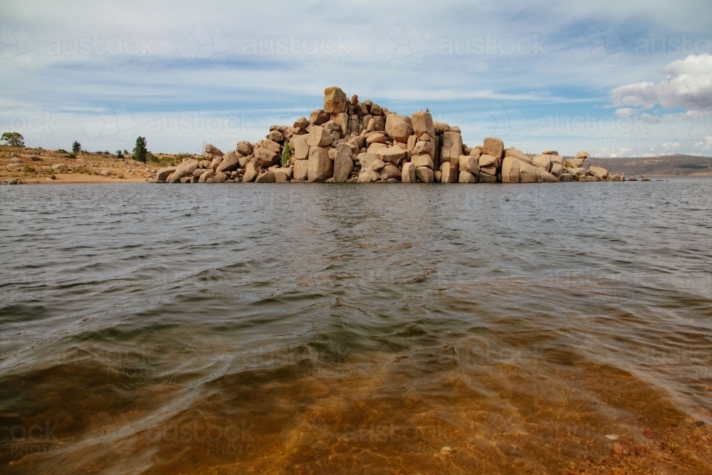 Rocks at Lake Jindabyne - Australian Stock Image