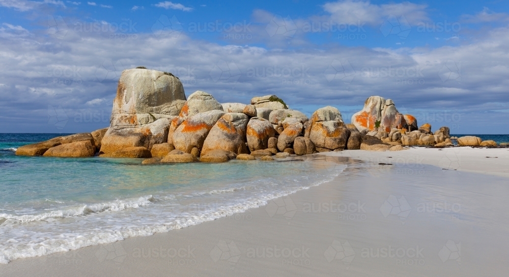 Rocks at Picnic Point - Mt William National Park - Tasmania - Australian Stock Image