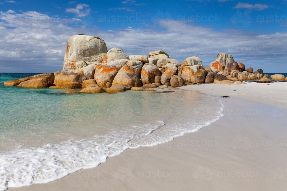 Rocks at Picnic Point - Mt William National Park - Tasmania - Australian Stock Image