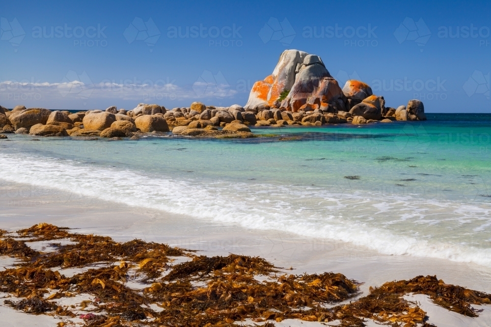 Rocks at Picnic Point - Mt William National Park - Tasmania - Australian Stock Image