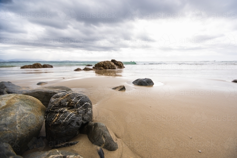 Rocks on a beach - Australian Stock Image